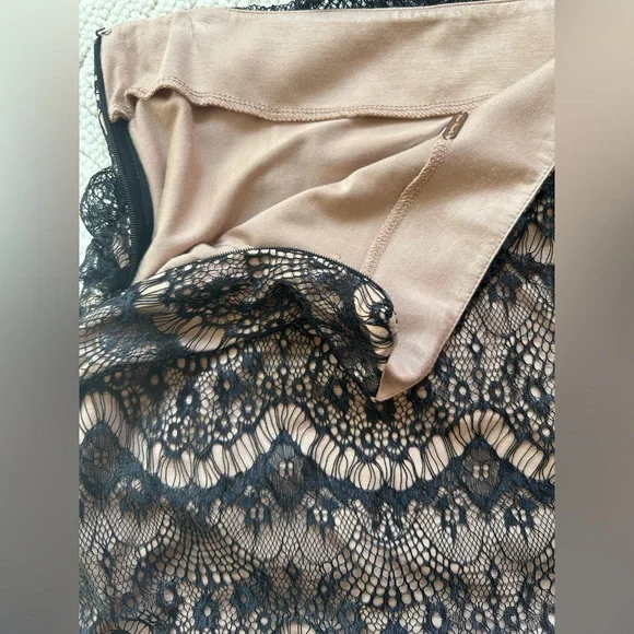 Free People Black and Gold Lace Skirt - Picture 7 of 10